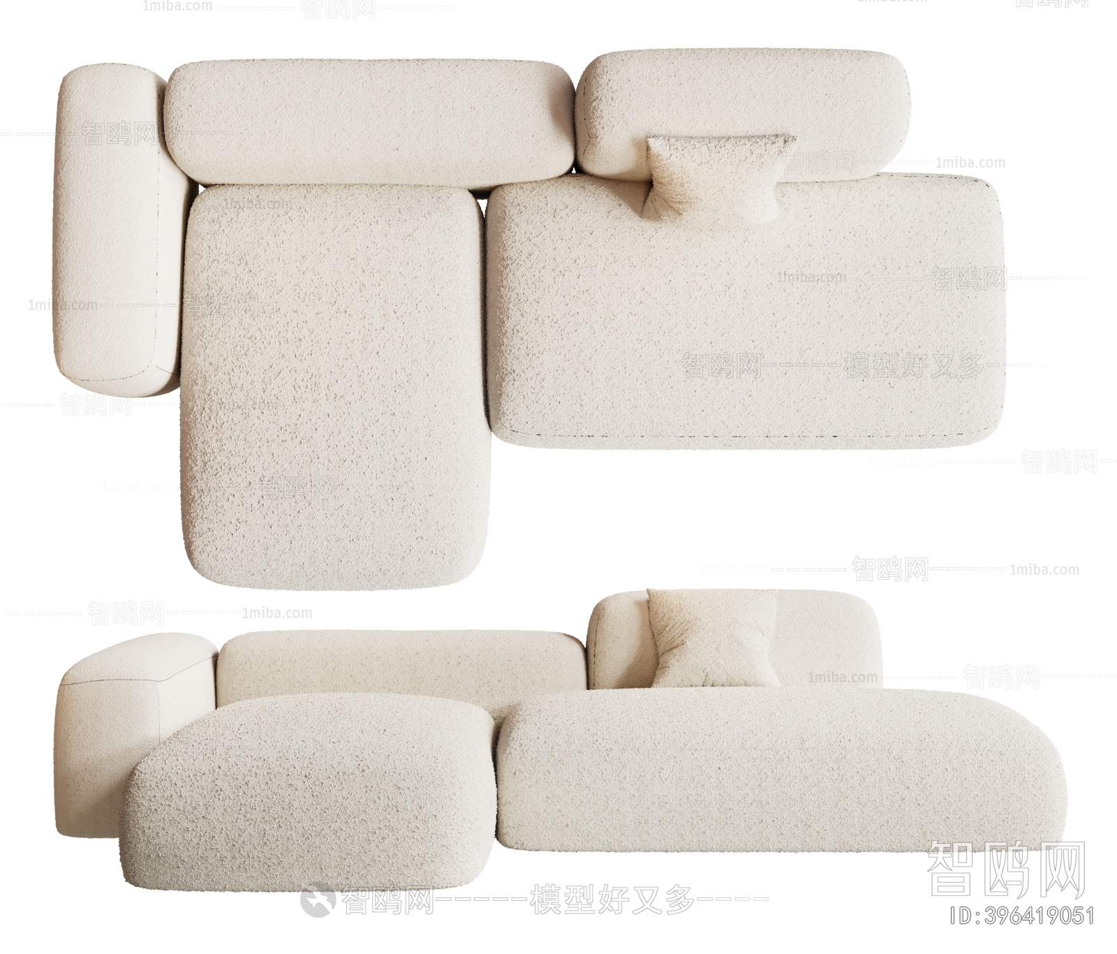 Wabi-sabi Style Corner Sofa