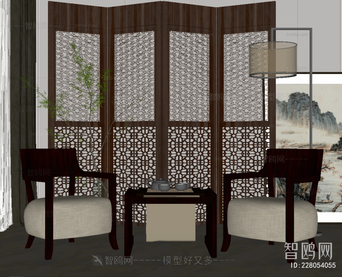 New Chinese Style Lounge Chair