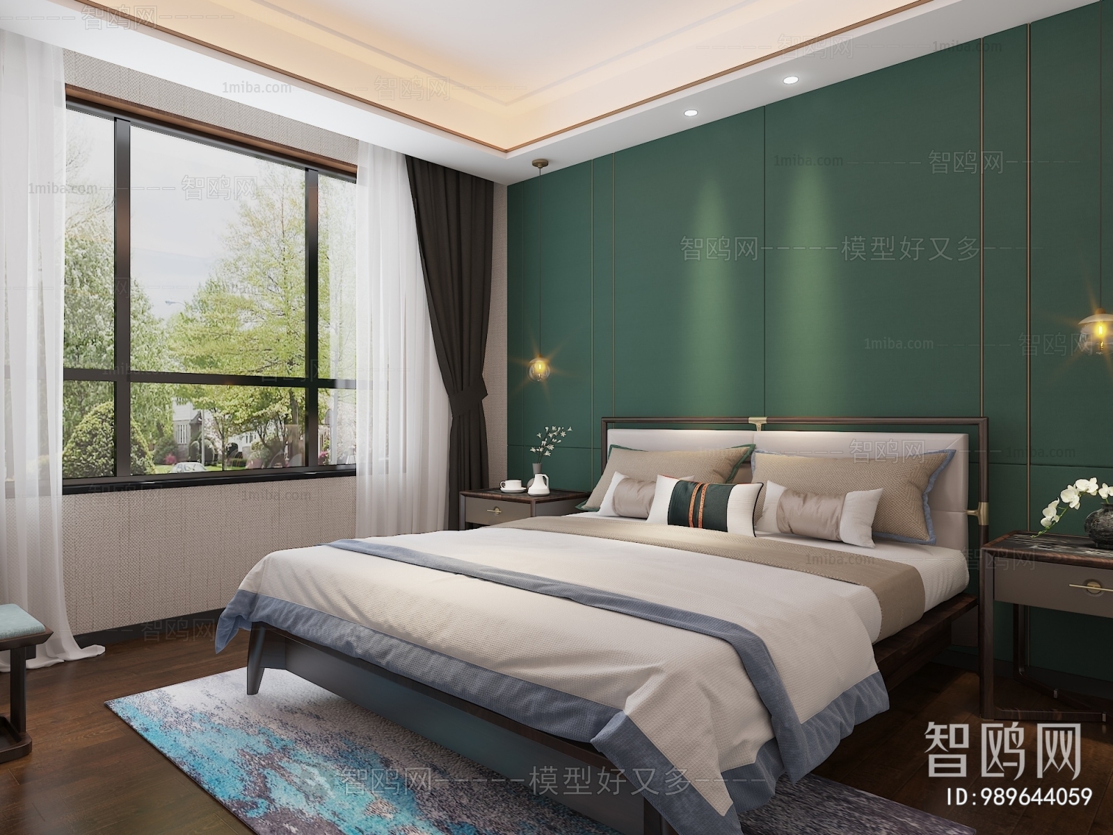 New Chinese Style Bedroom