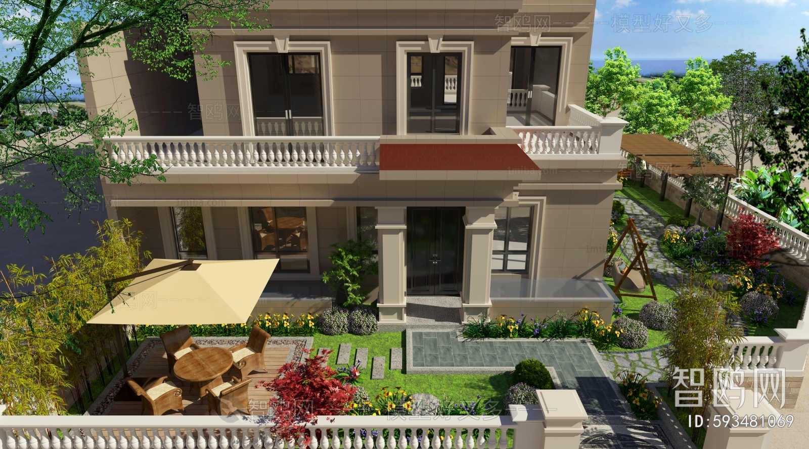 Simple European Style Villa Appearance