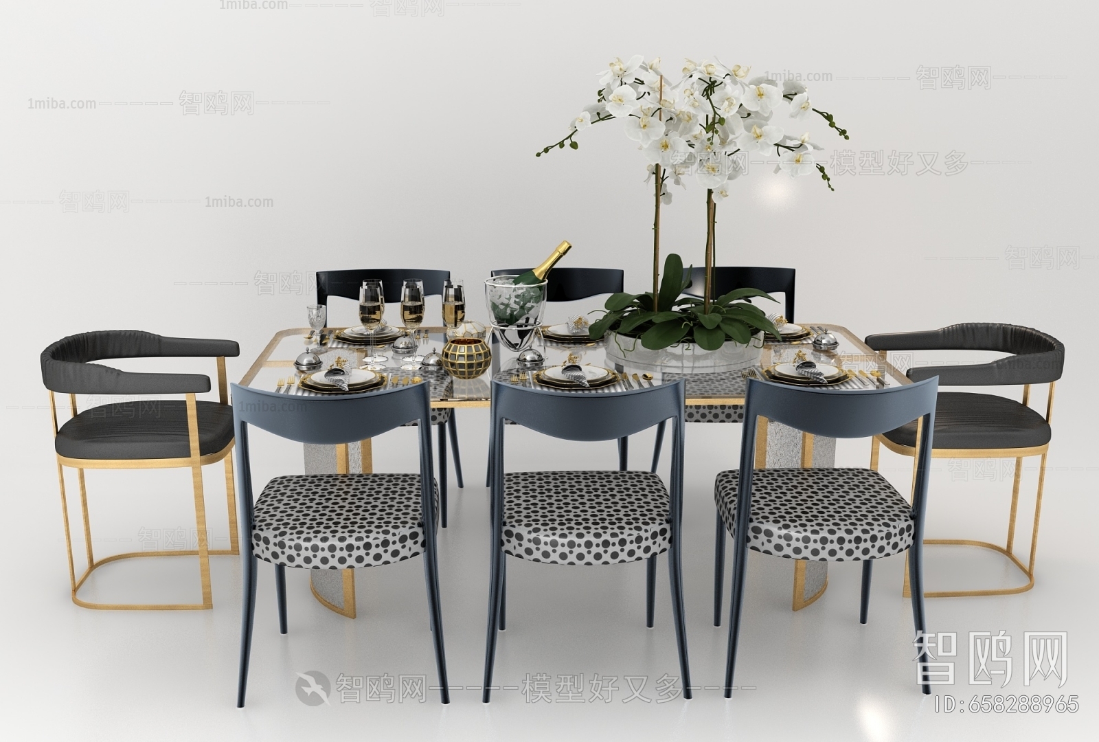 Southeast Asian Style Dining Table And Chairs