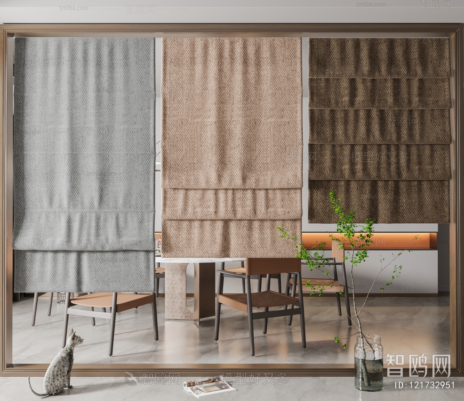 New Chinese Style Folding Curtain