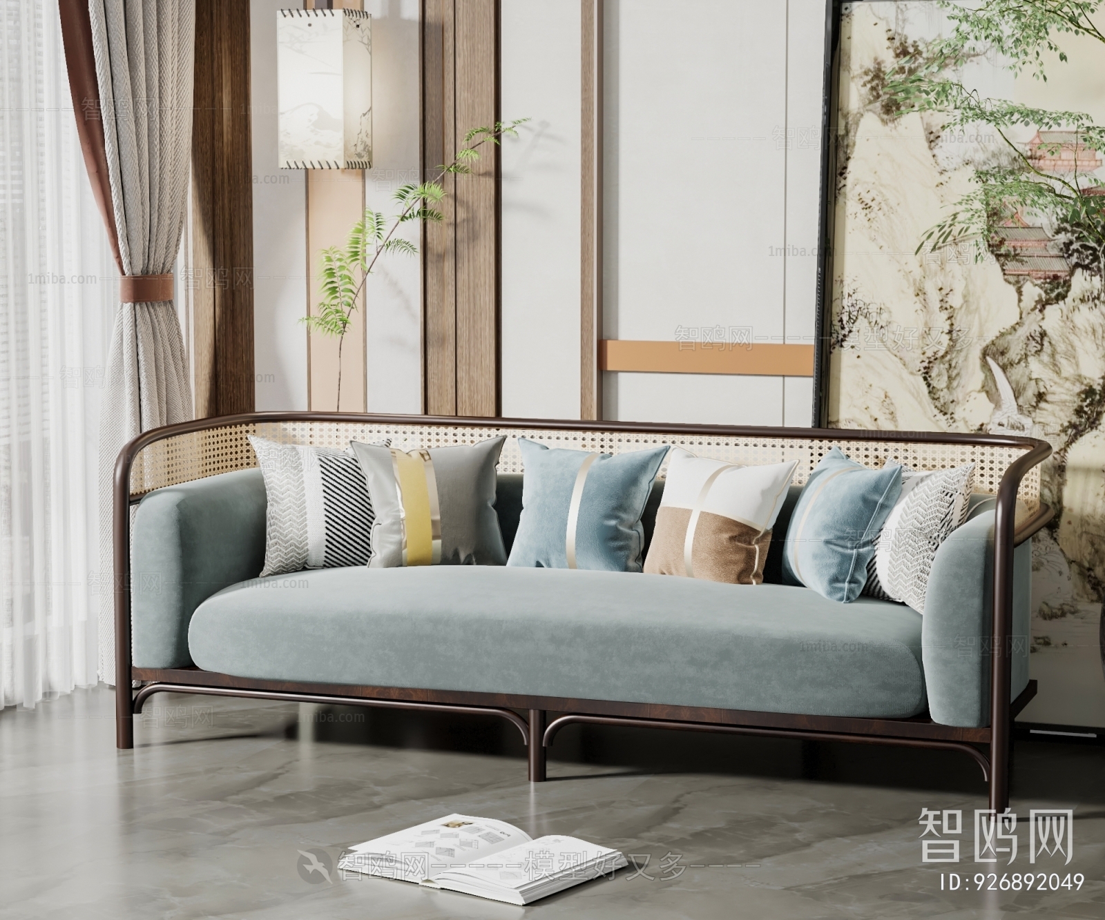 New Chinese Style Multi Person Sofa