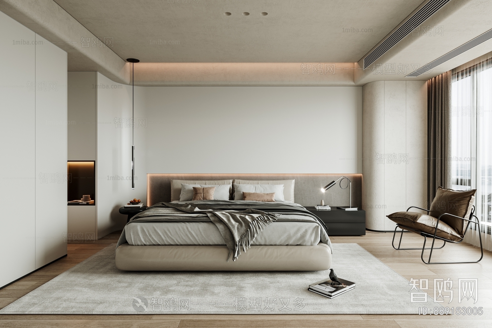 Modern Wabi-sabi Style Bedroom