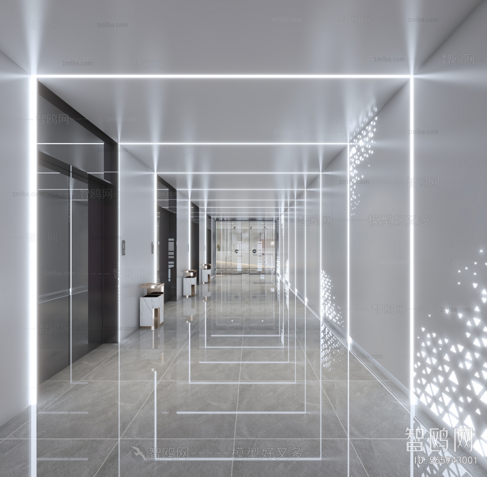 Modern Office Elevator Hall