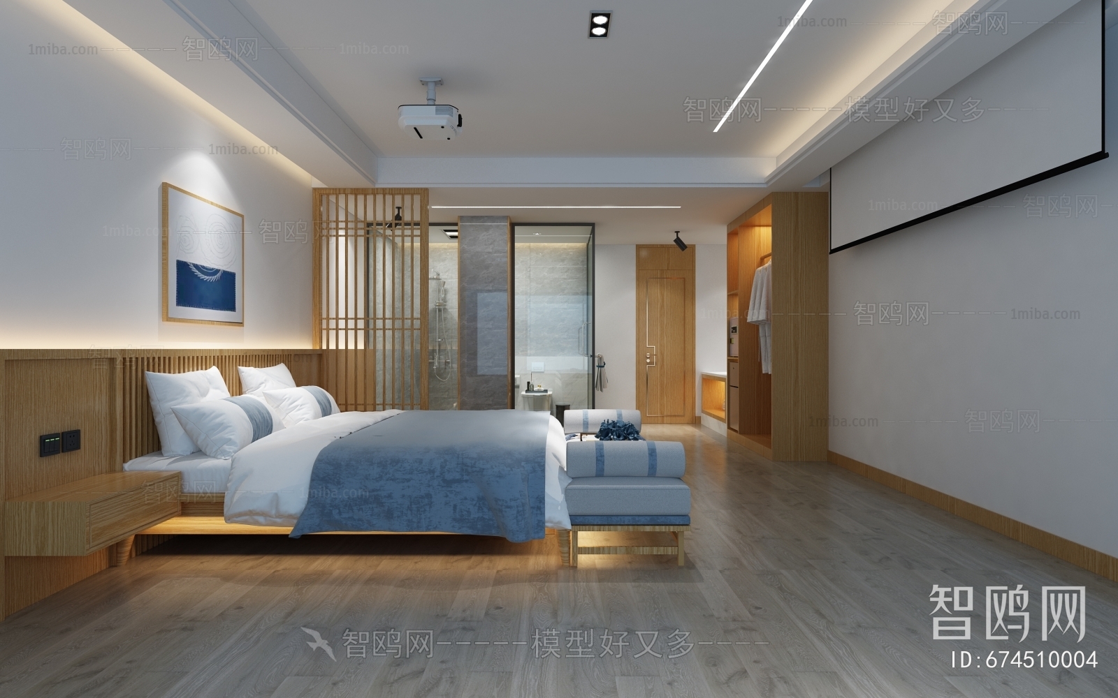 现代日式卧室