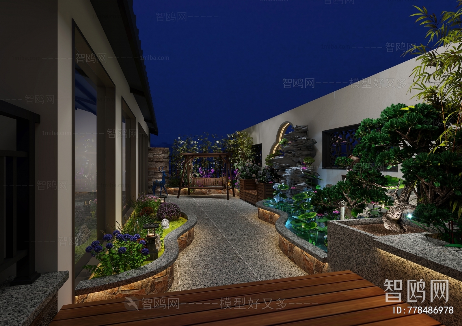 New Chinese Style Courtyard/landscape