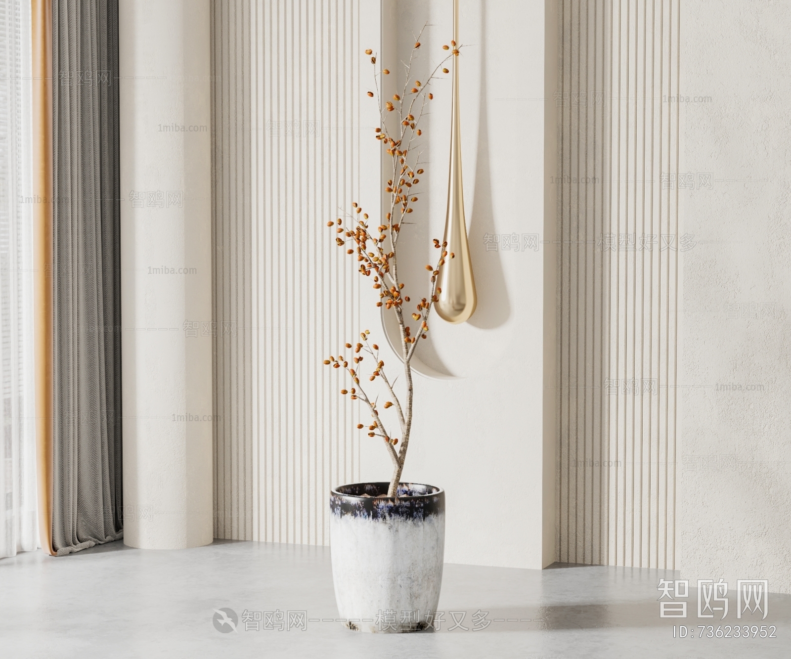 New Chinese Style Potted Green Plant