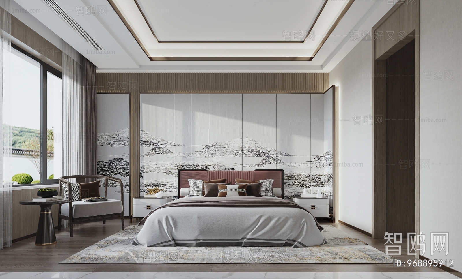 New Chinese Style Bedroom