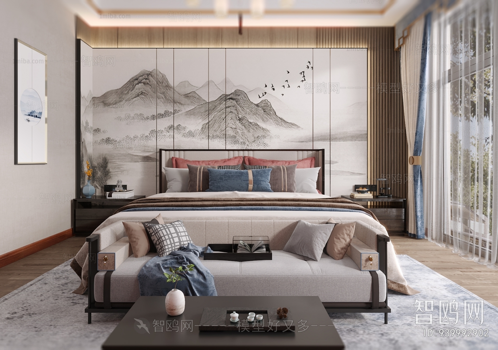 New Chinese Style Bedroom