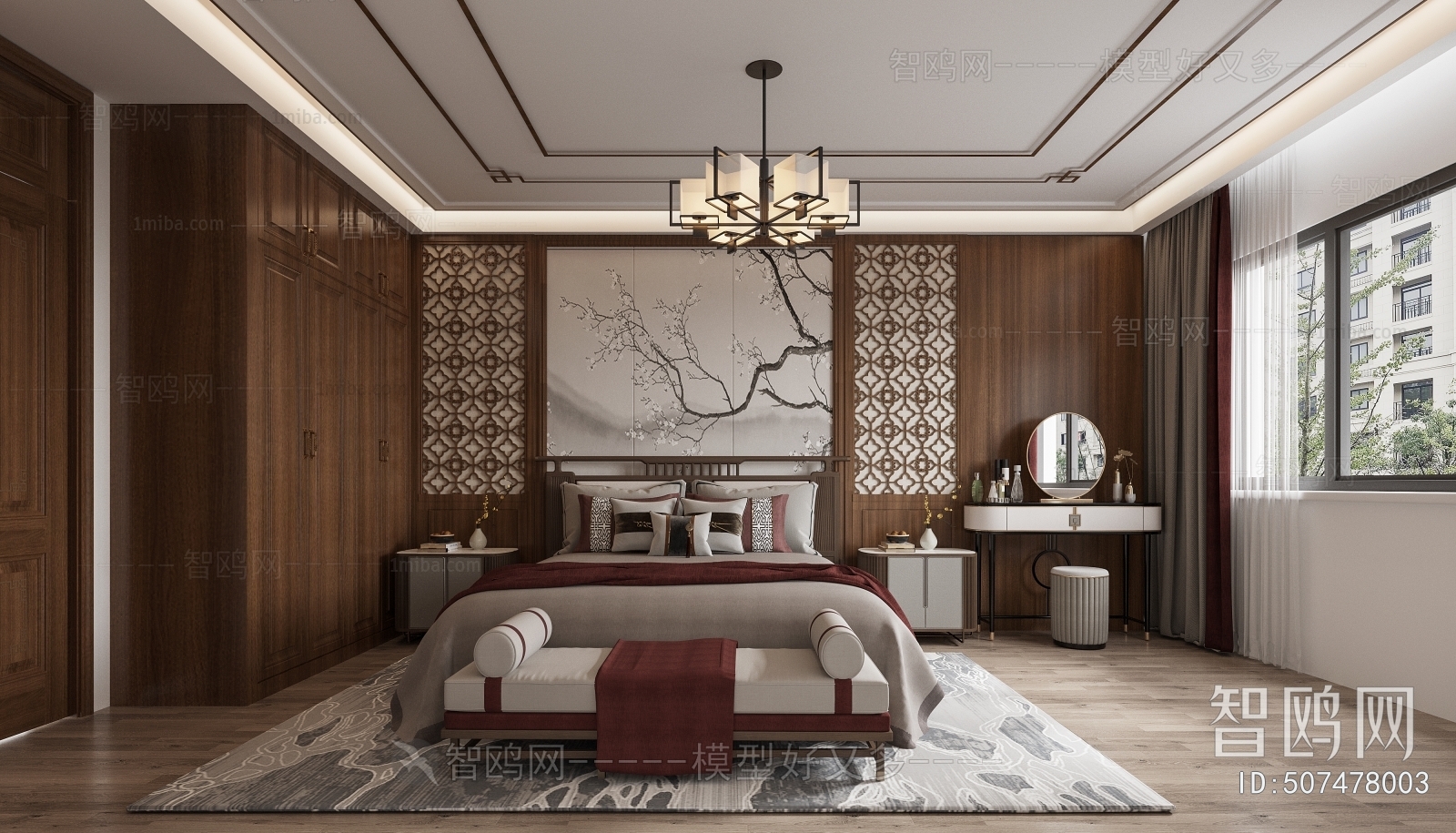 New Chinese Style Bedroom