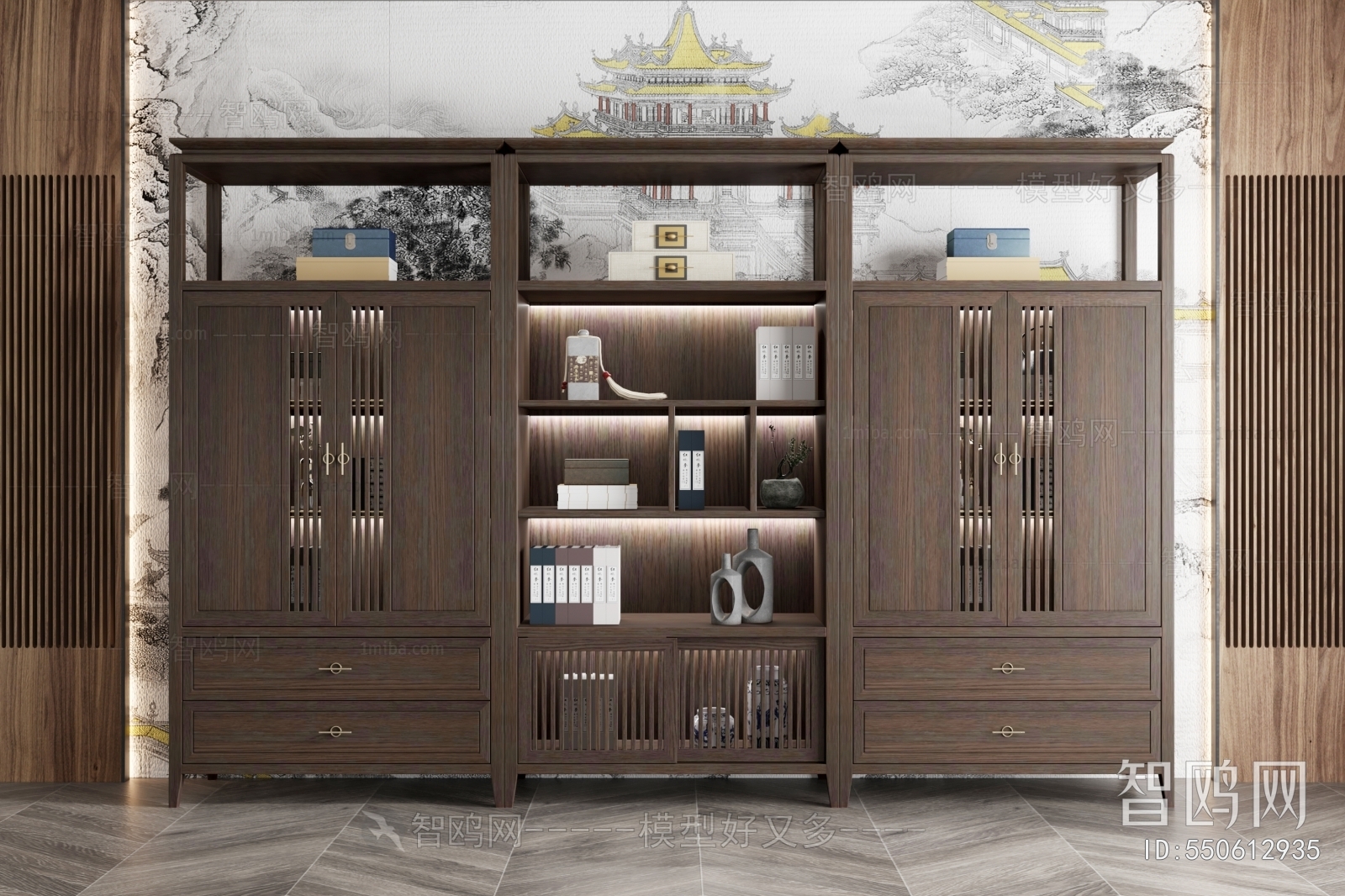 New Chinese Style Bookcase