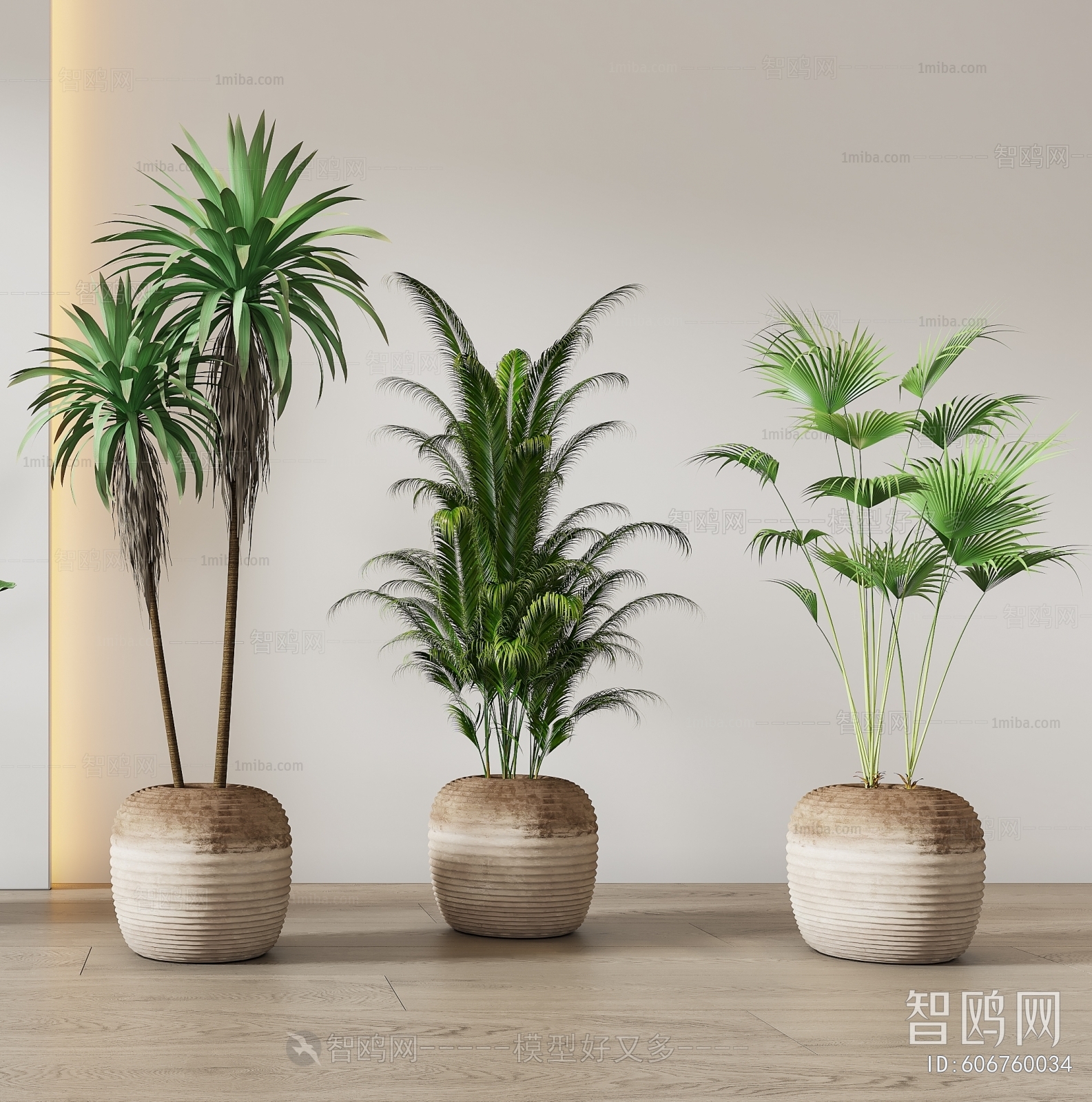 Modern Potted Green Plant