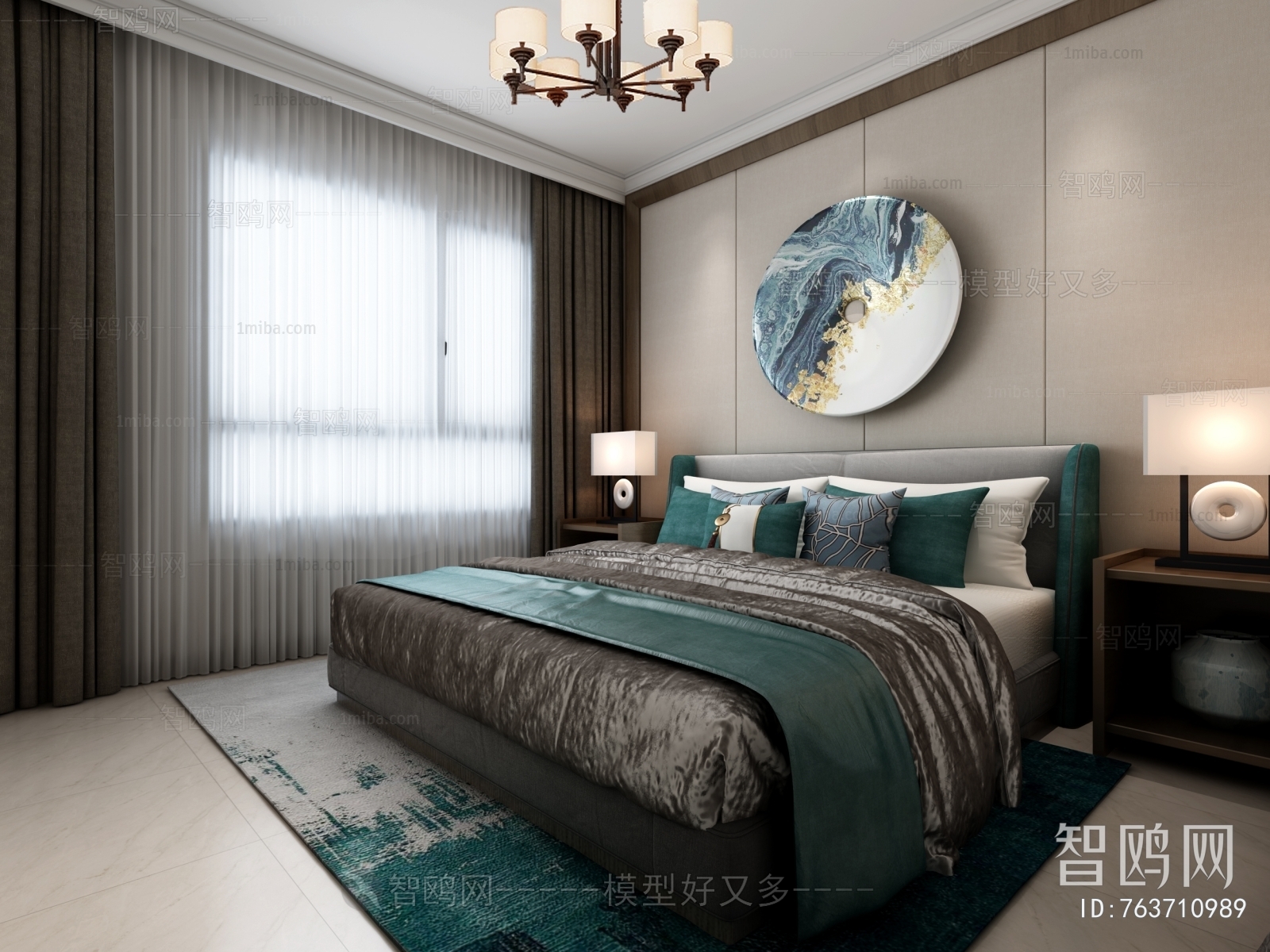 New Chinese Style Bedroom