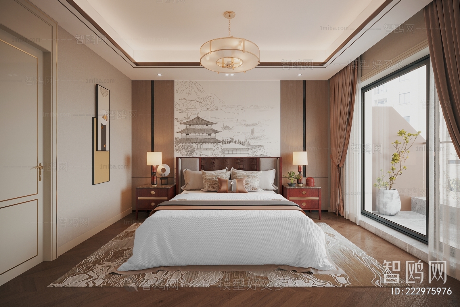 New Chinese Style Bedroom