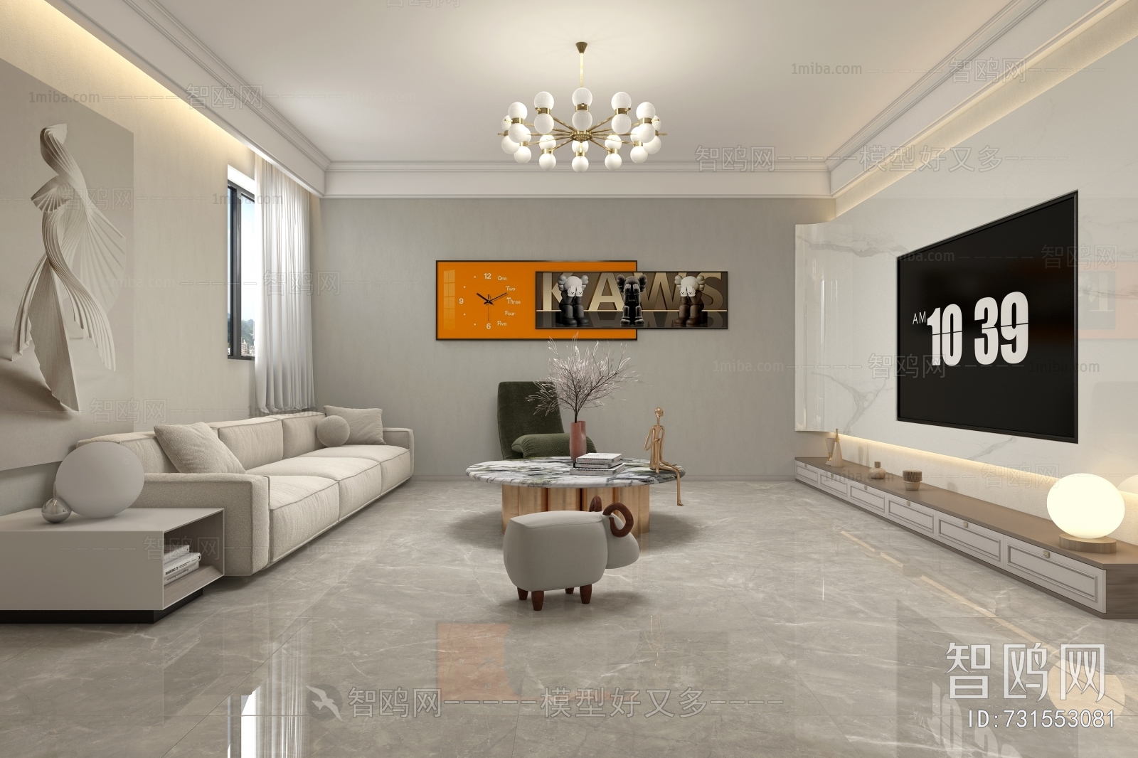 Simple European Style A Living Room