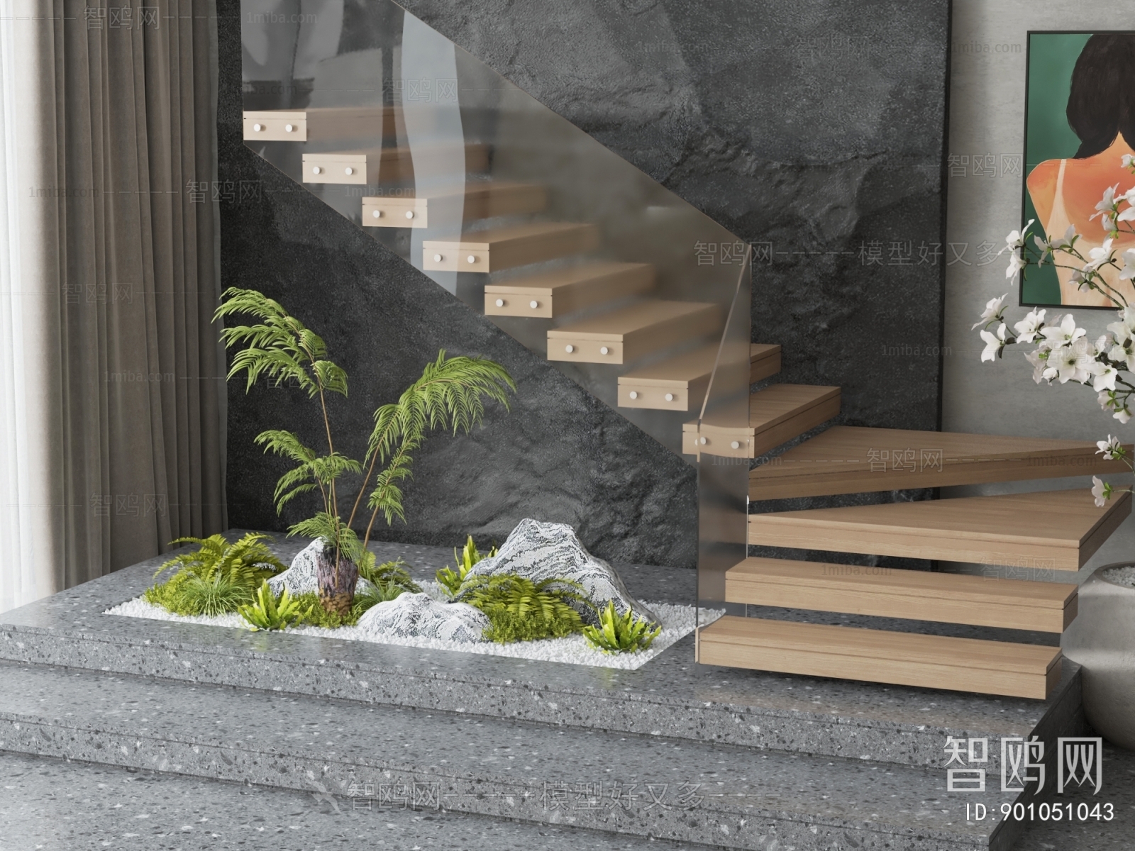 Modern Stair Balustrade/elevator