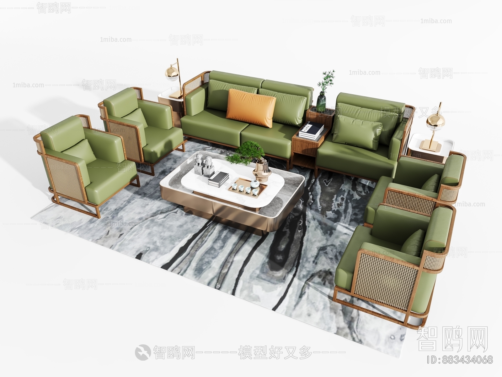 New Chinese Style Sofa Combination