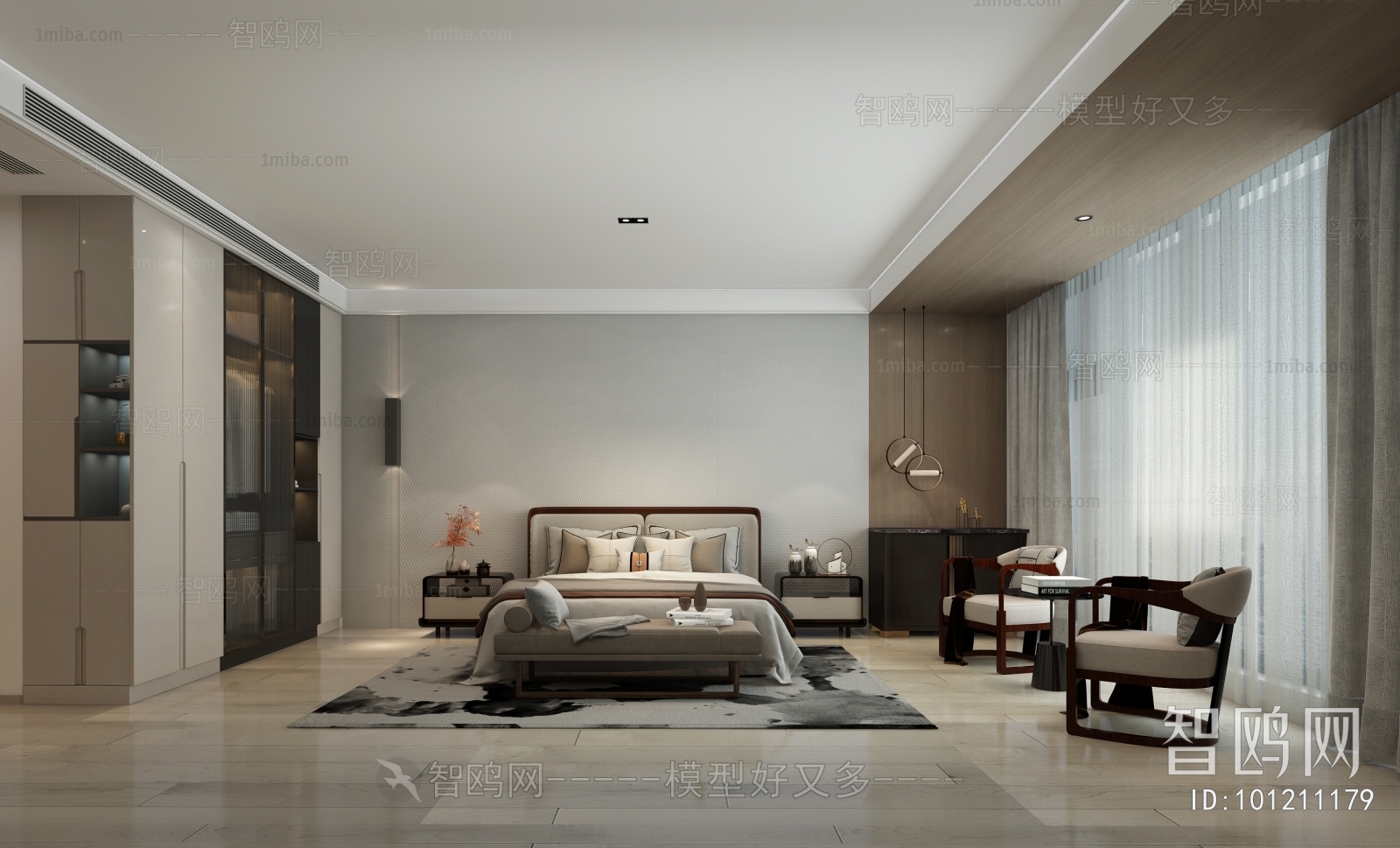 New Chinese Style Bedroom