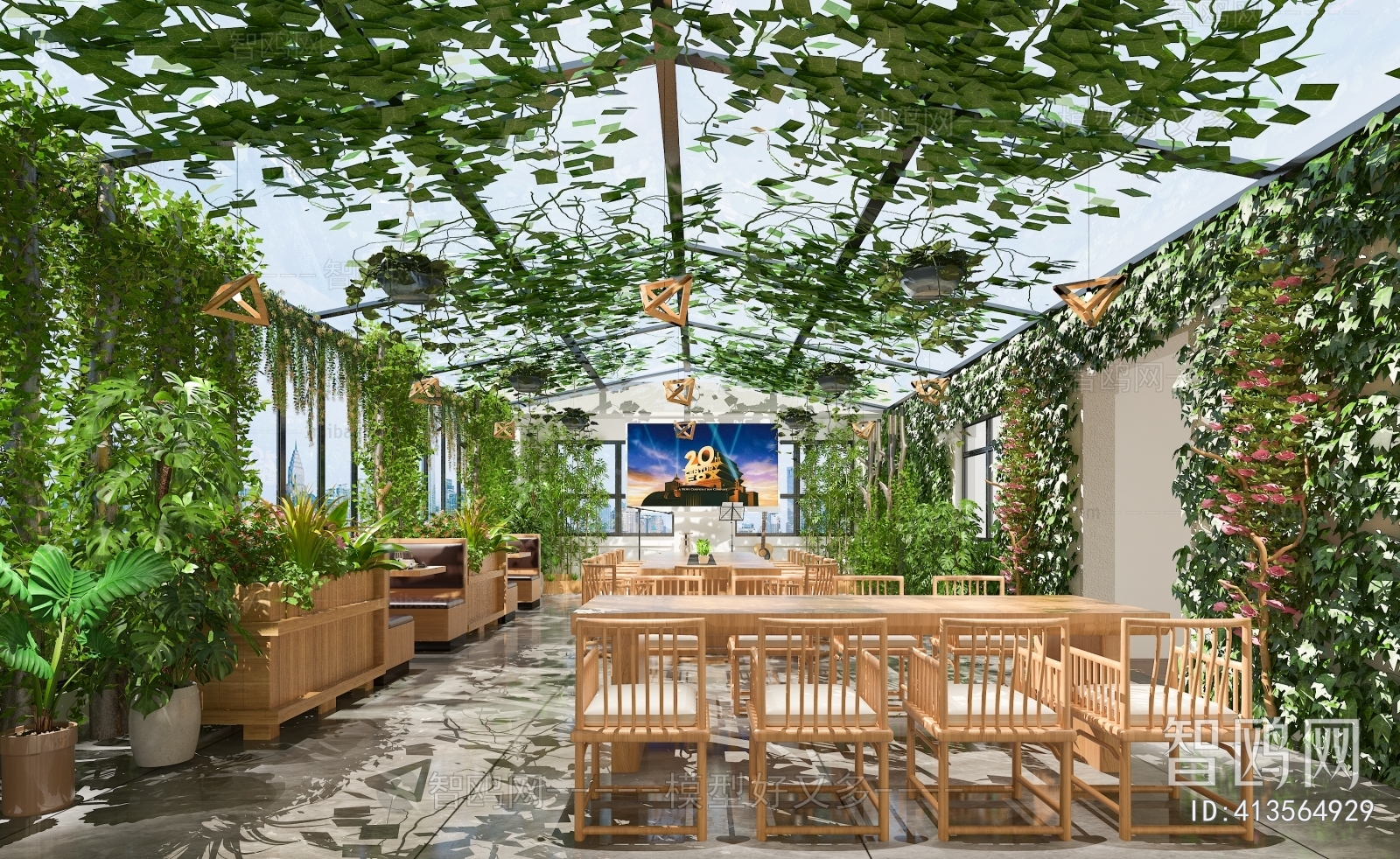现代阳光植物餐厅