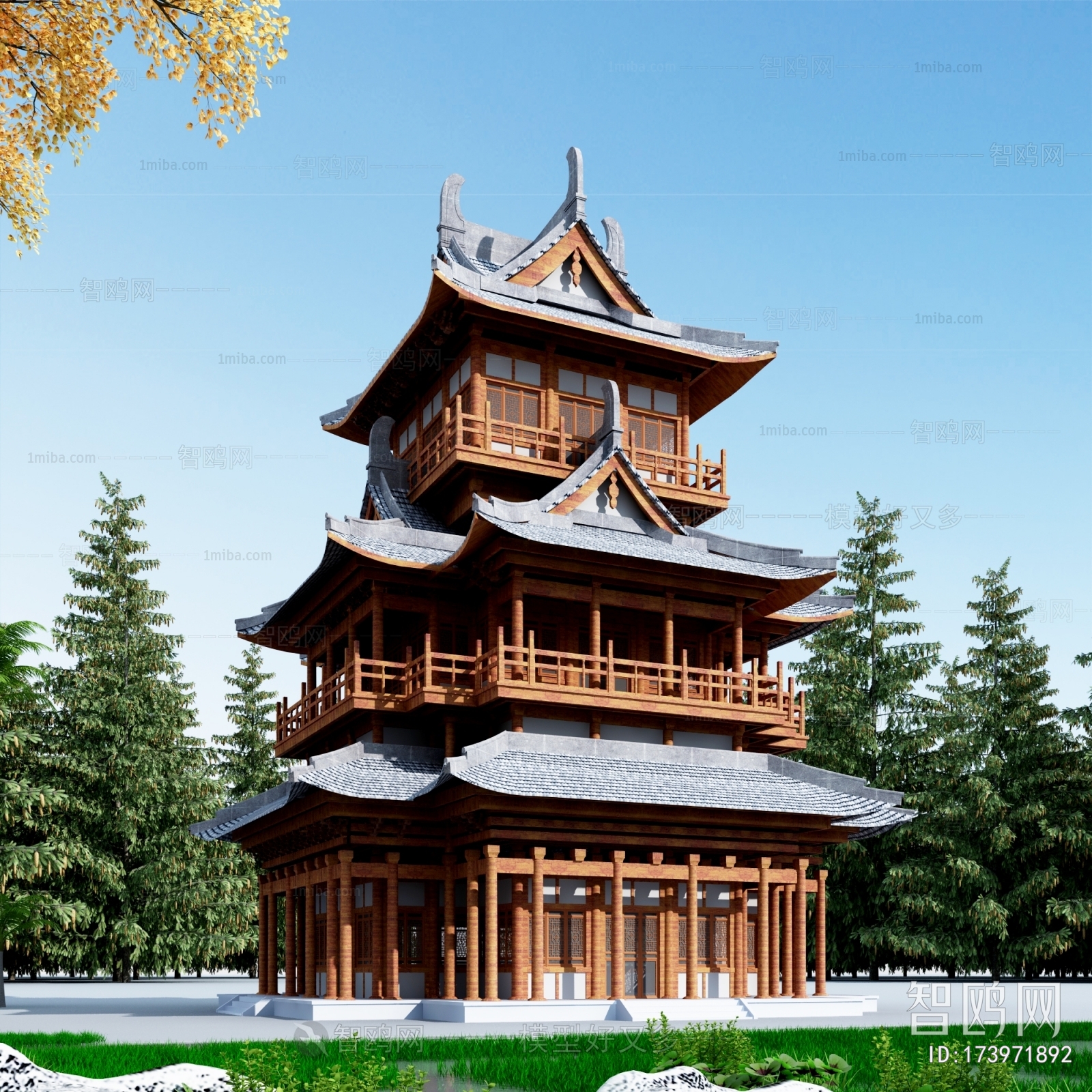 Chinese Style Ancient Architectural Buildings