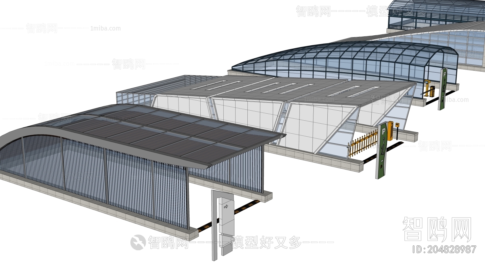 现代地下车库出入口