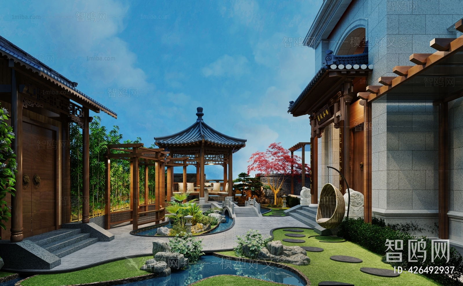 New Chinese Style Courtyard/landscape