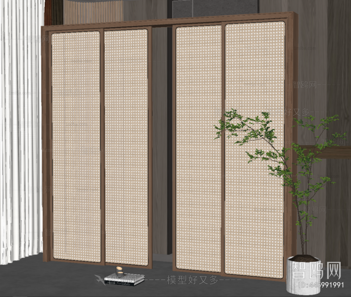 Wabi-sabi Style Sliding Door