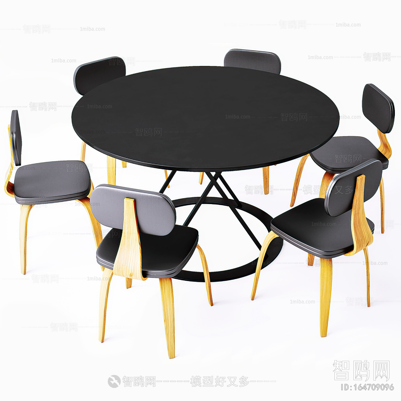 北欧圆形餐桌椅