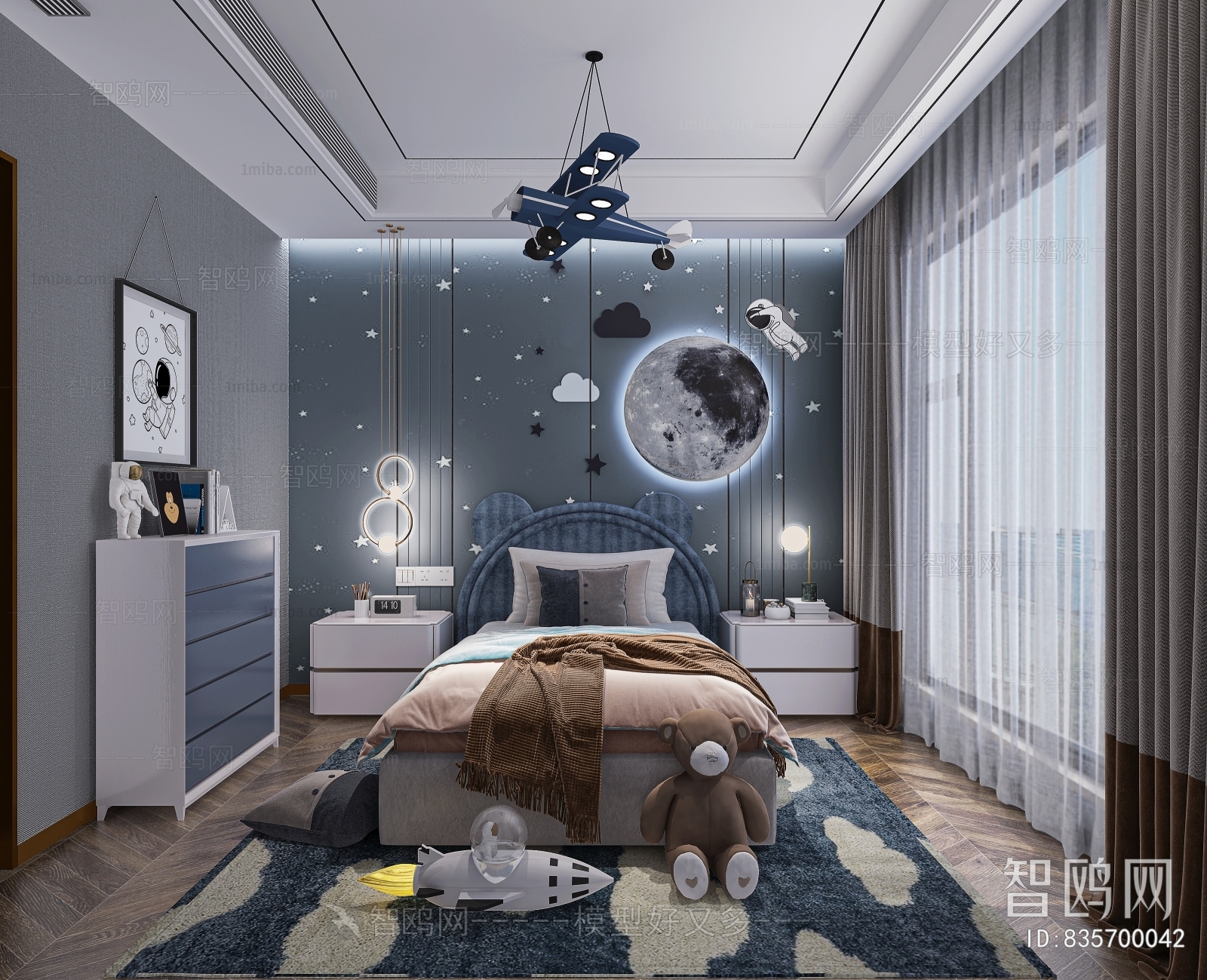 Modern Boy's Room And Son's Room