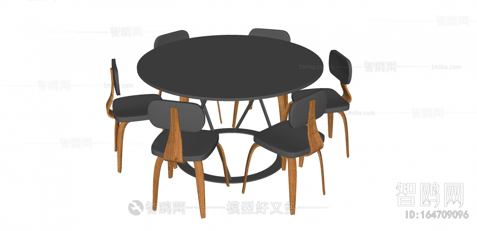 北欧圆形餐桌椅