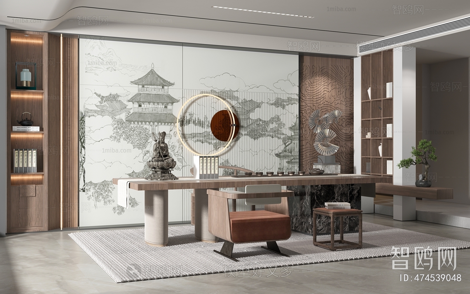 New Chinese Style Study Space