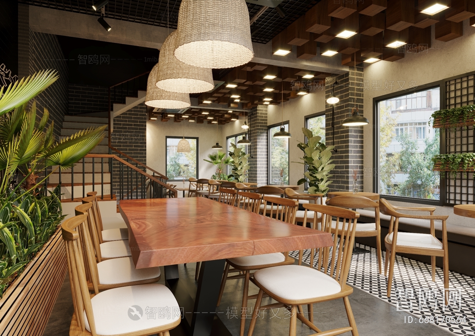 Modern Wabi-sabi Style Cafe