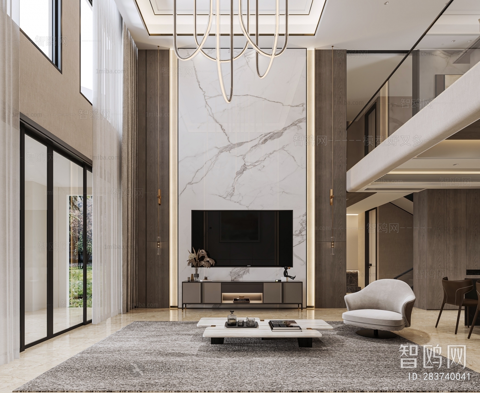 Modern A Living Room 3D Model Download - Model ID.283740041 | 1miba