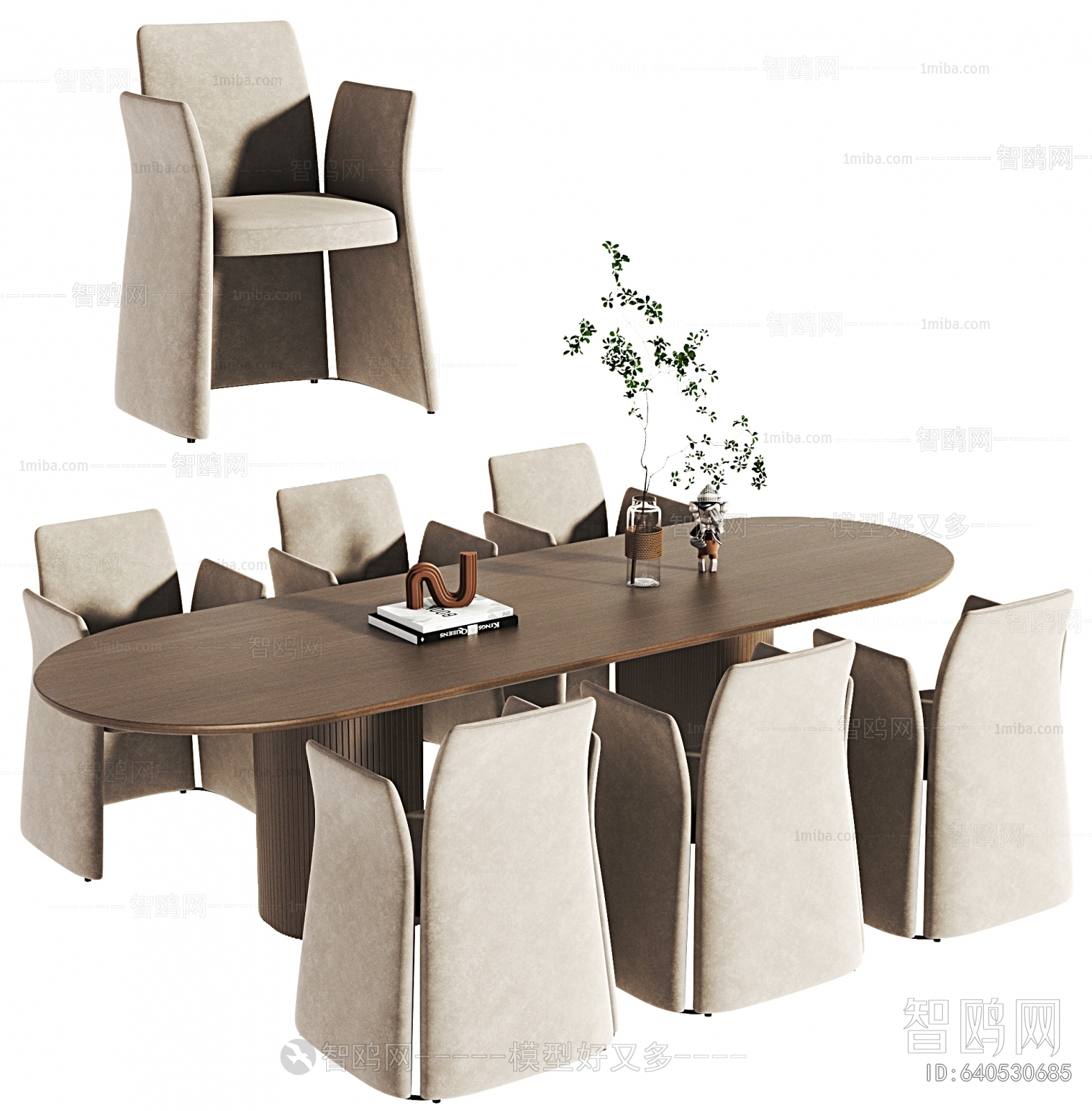 Wabi-sabi Style Dining Table And Chairs