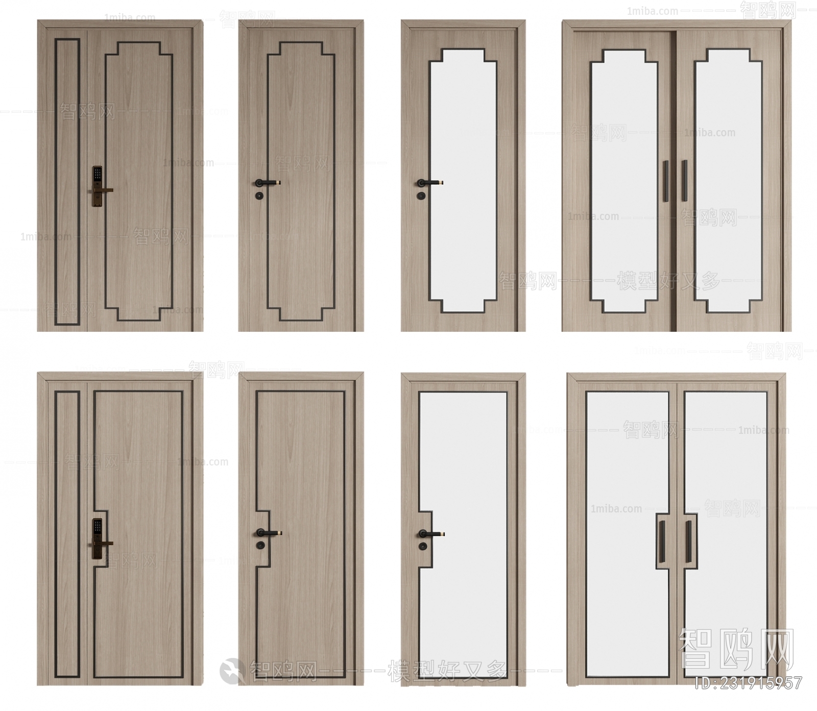 New Chinese Style Single Door