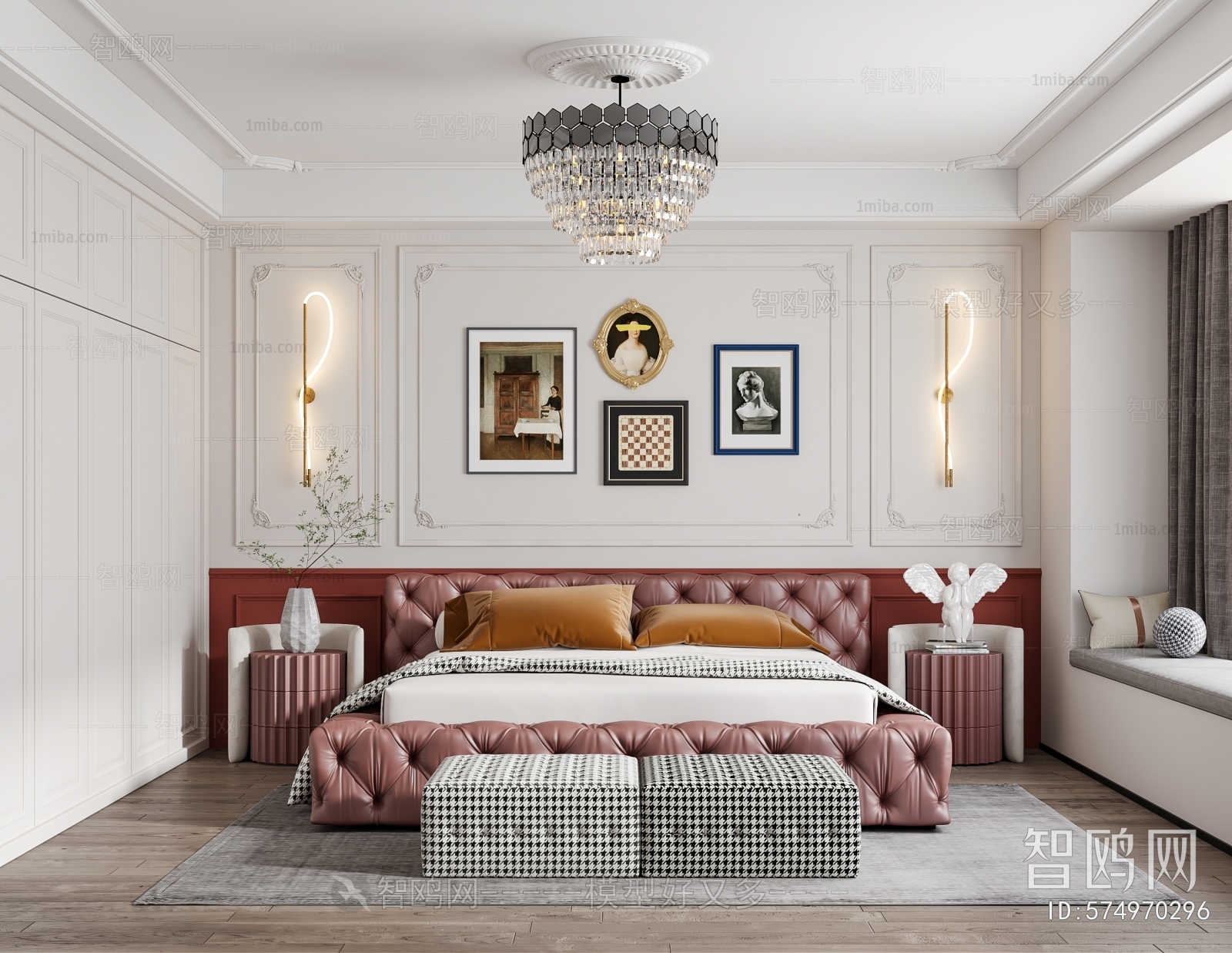 Simple European Style Bedroom