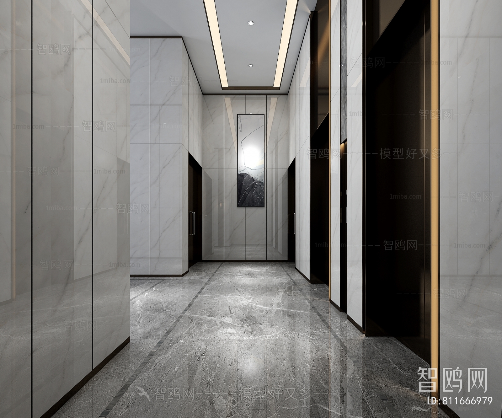 Modern Office Elevator Hall