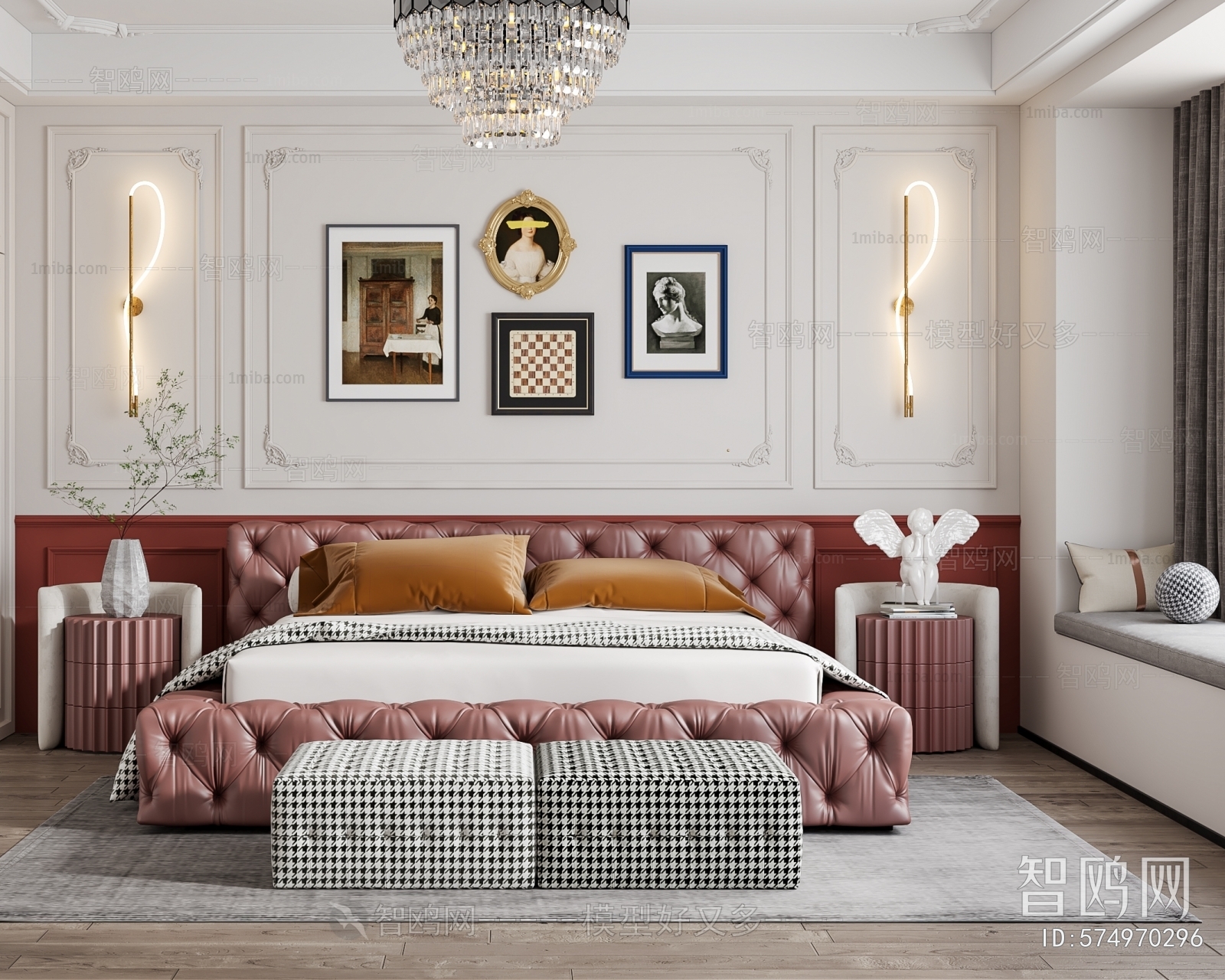 Simple European Style Bedroom