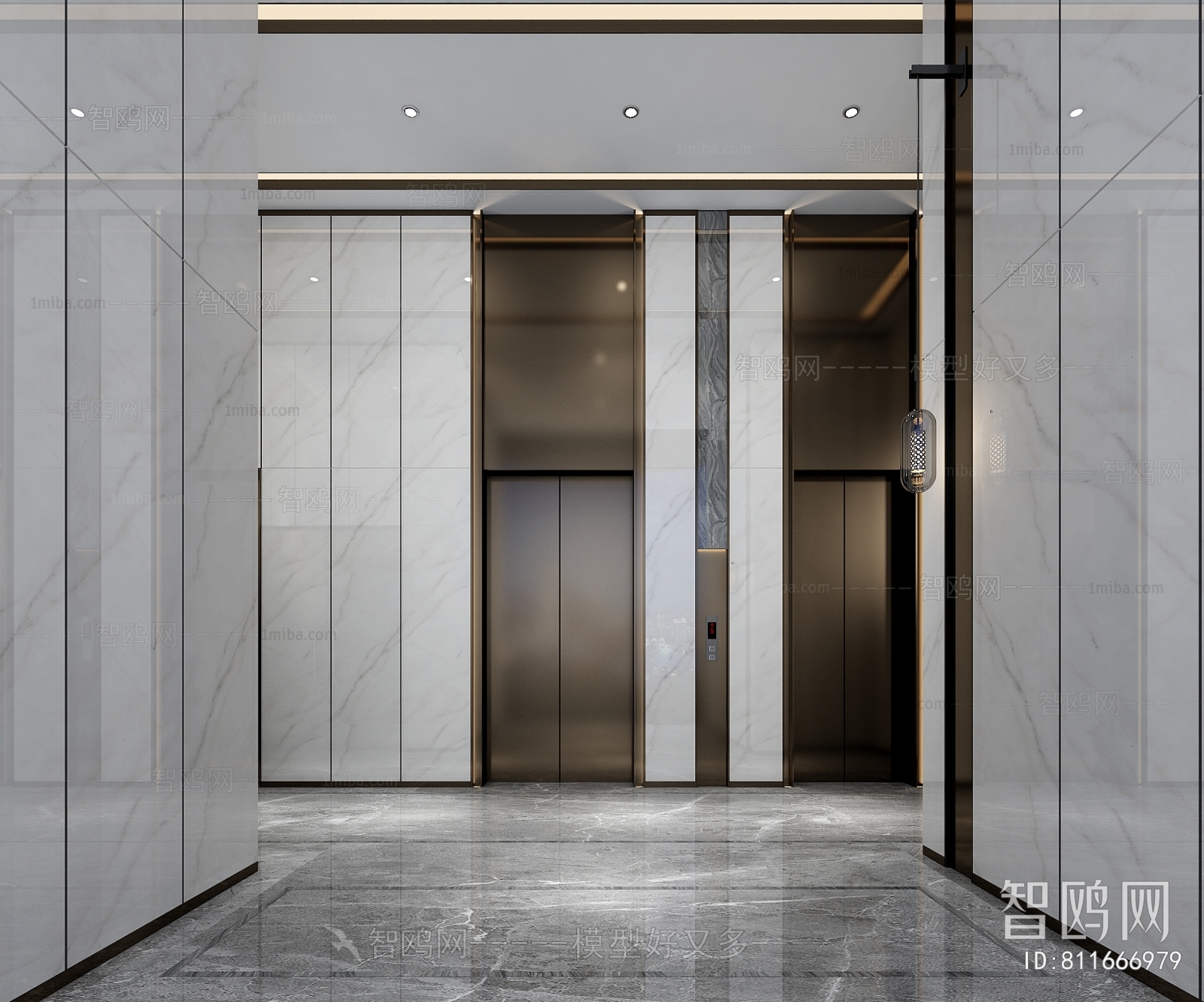 Modern Office Elevator Hall