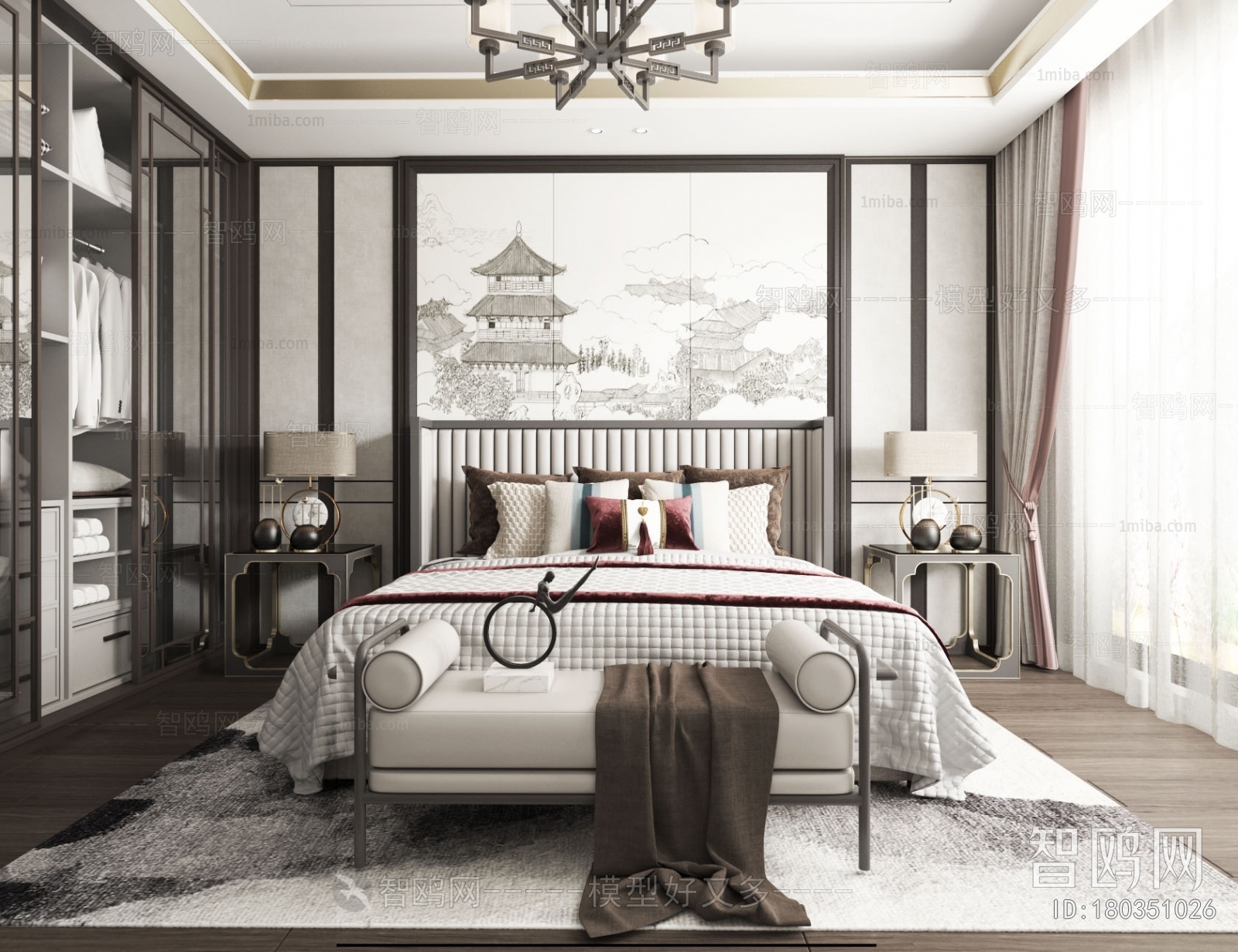 New Chinese Style Bedroom