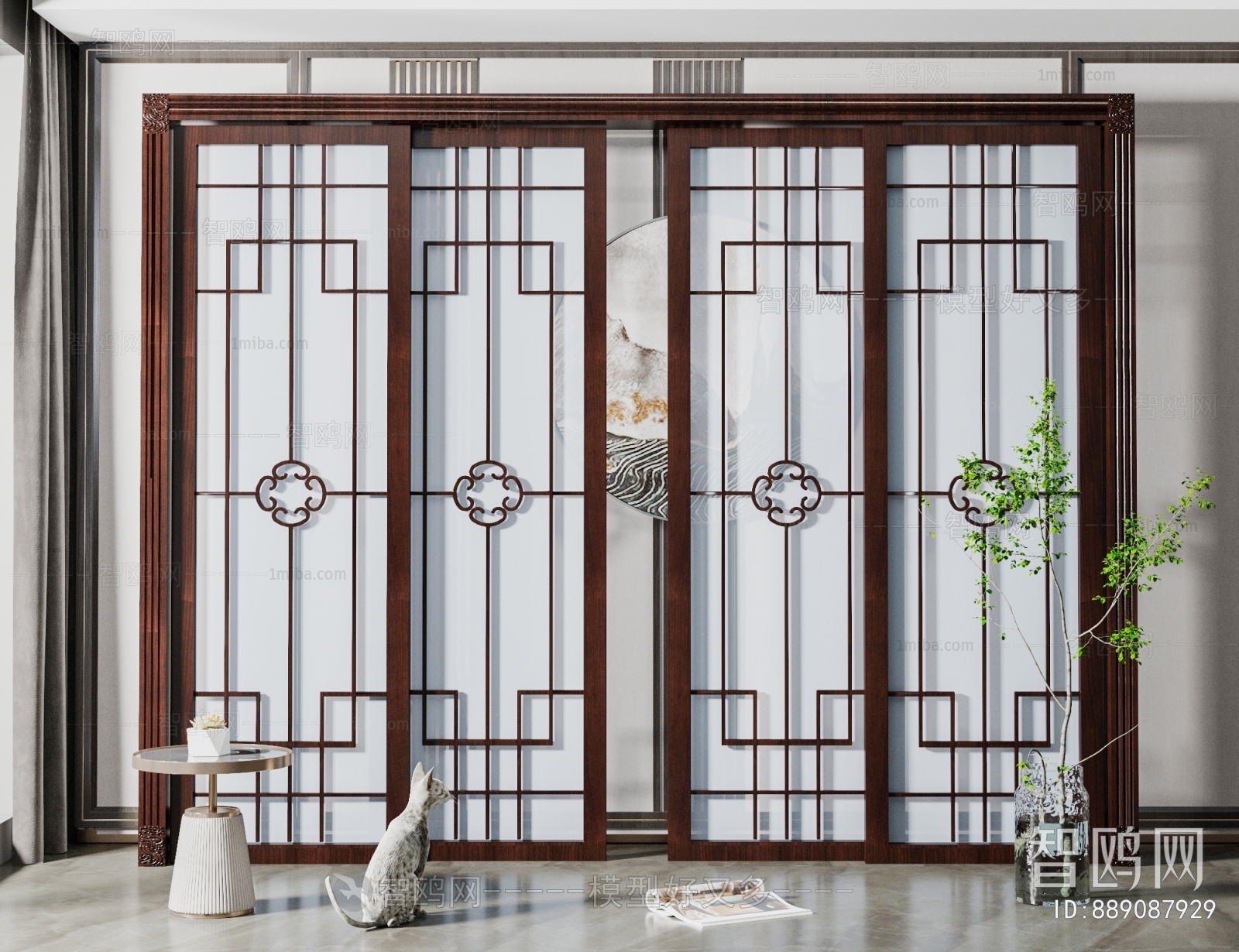 New Chinese Style Sliding Door