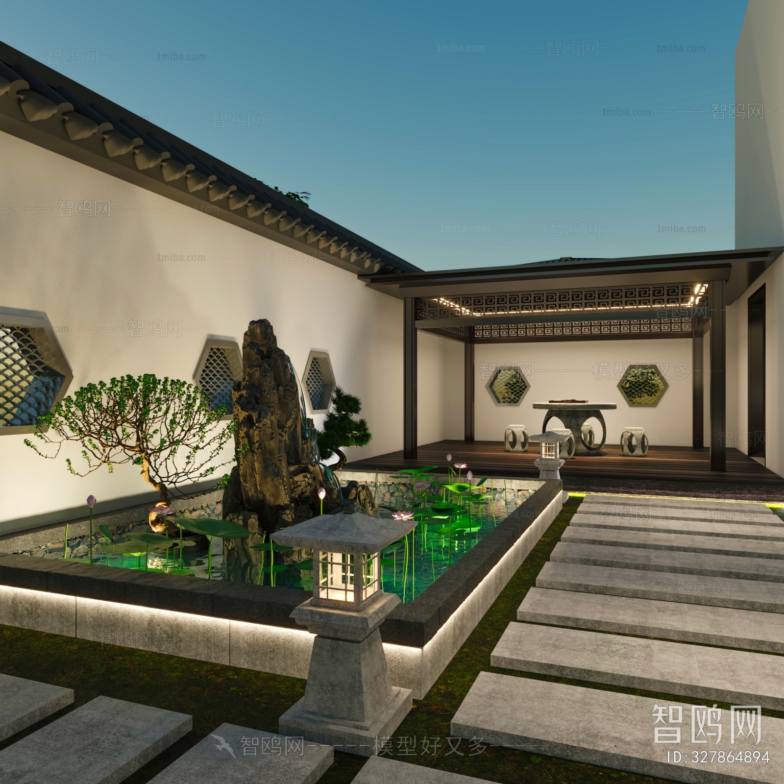 New Chinese Style Courtyard/landscape