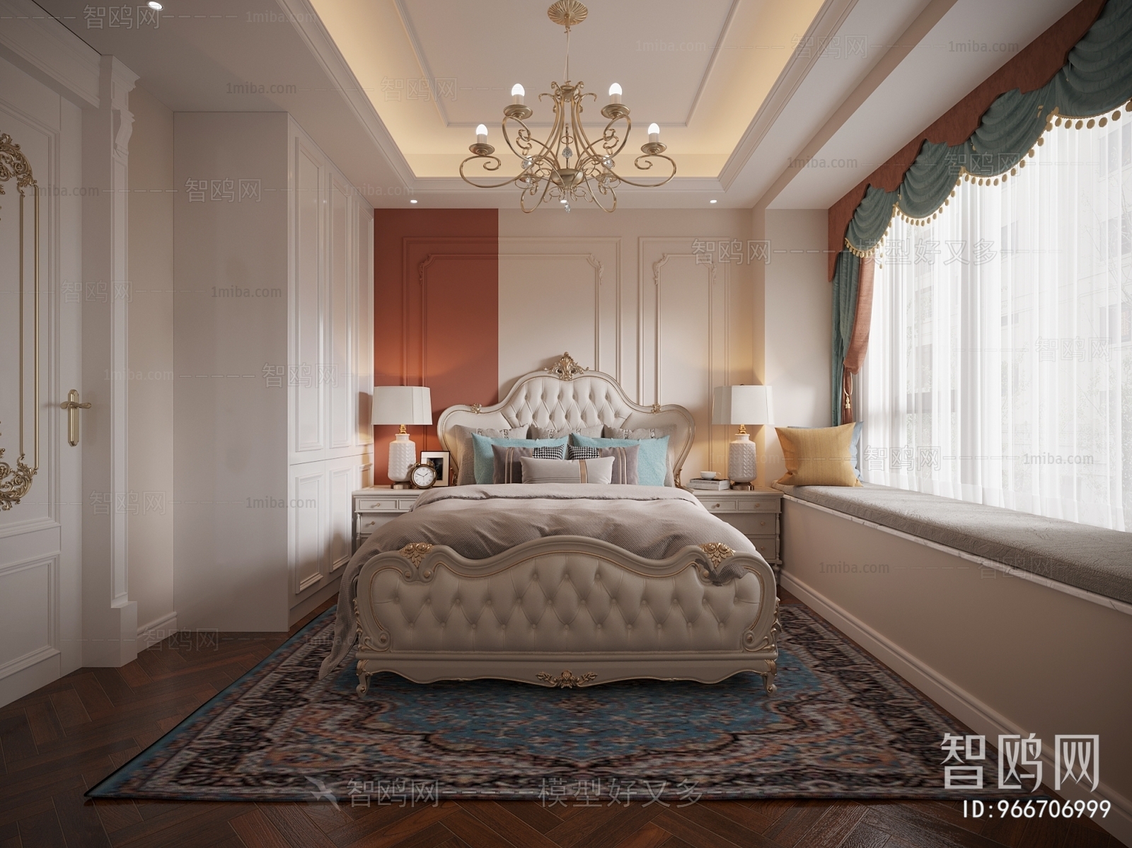 Simple European Style Bedroom