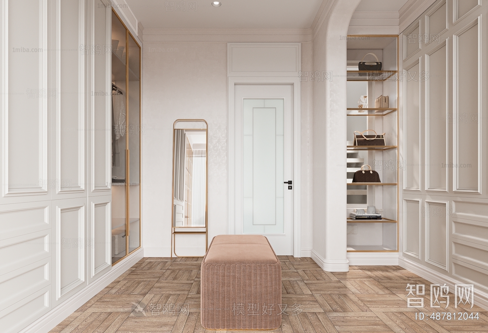 Simple European Style Clothes Storage Area