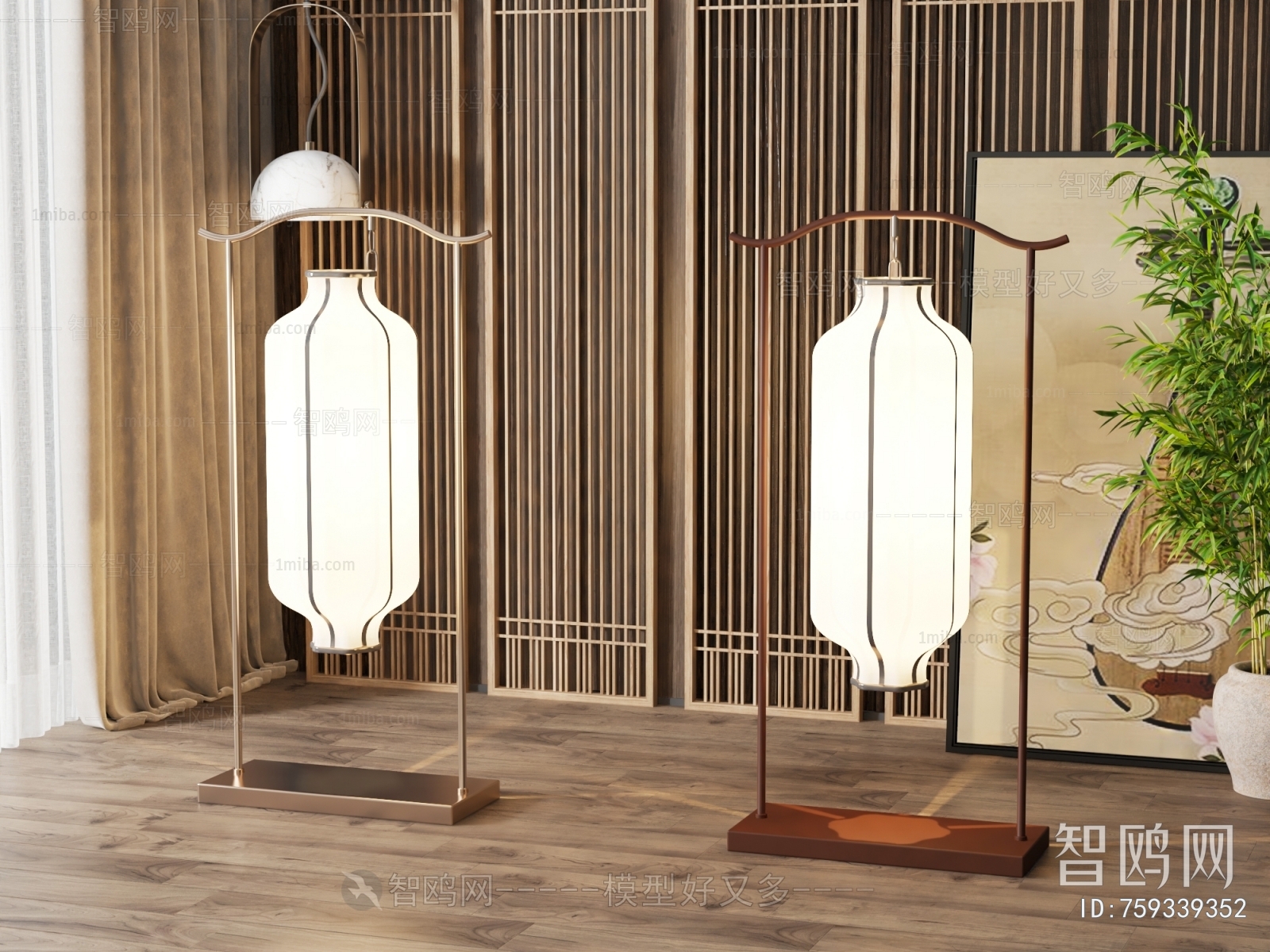 New Chinese Style Floor Lamp