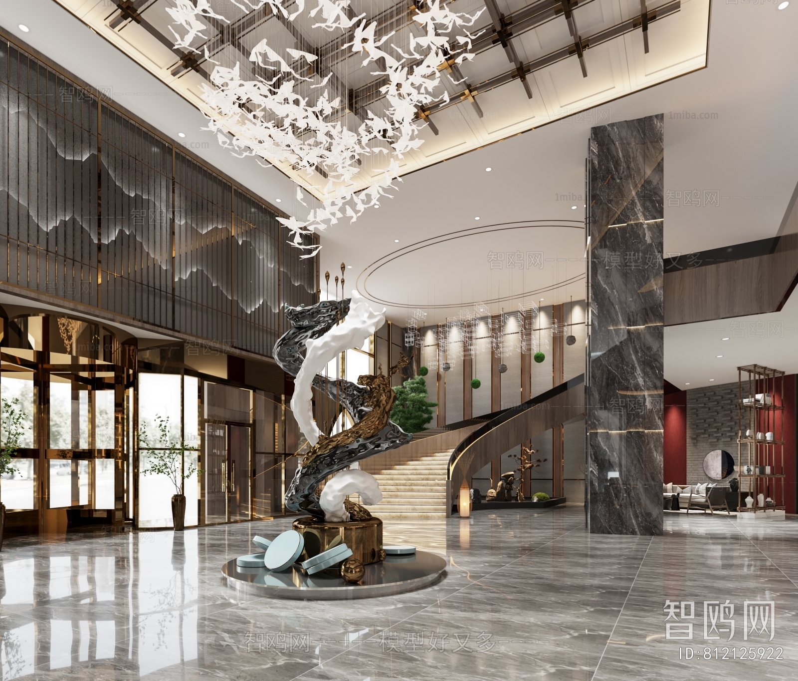 New Chinese Style Lobby Hall