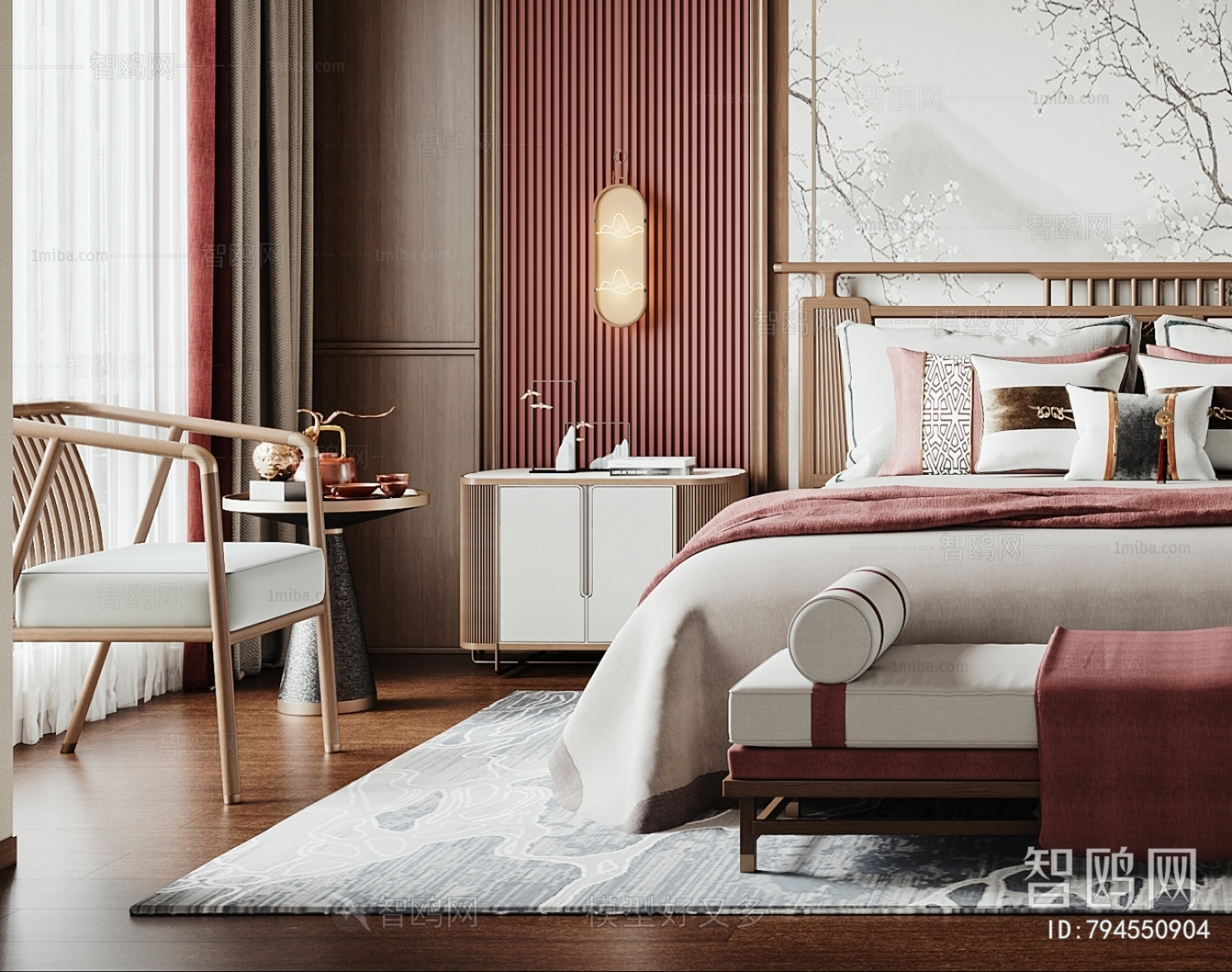 New Chinese Style Bedroom