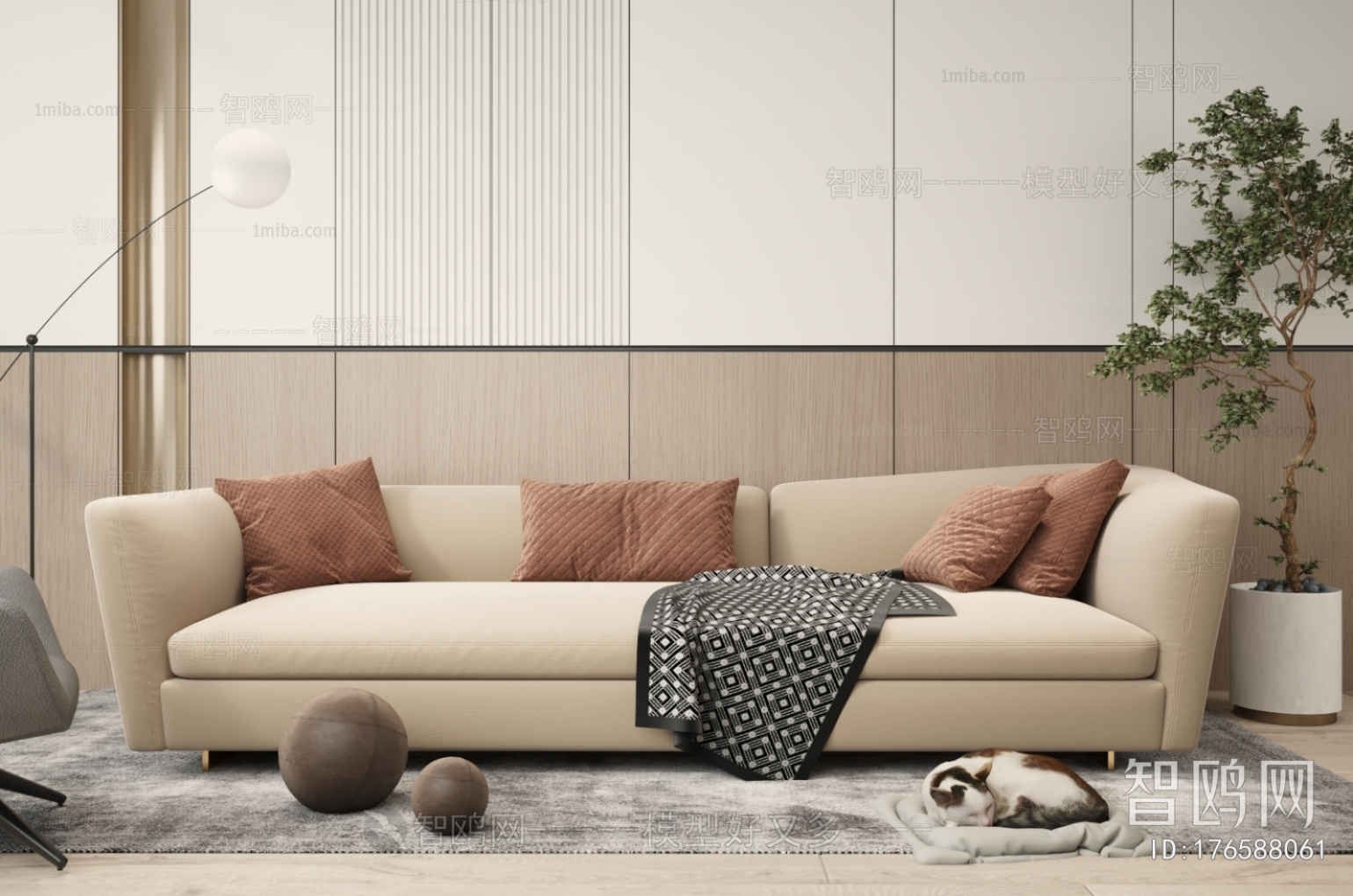 Modern Three-seat Sofa