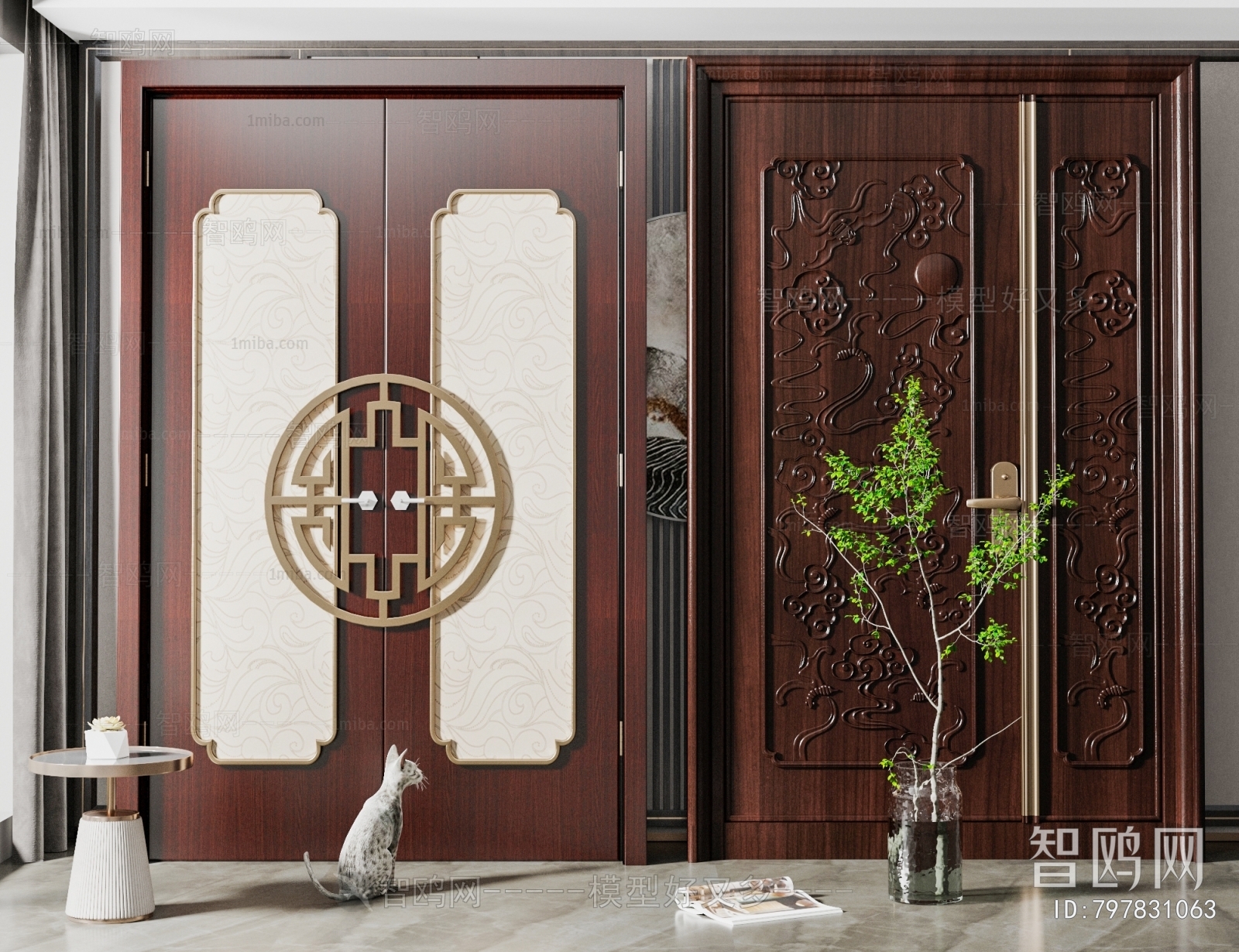 New Chinese Style Entrance Door